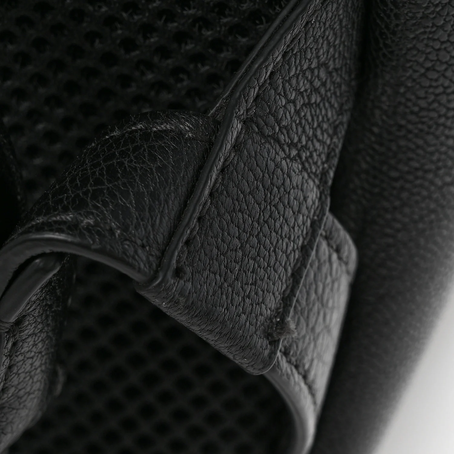 Grained Calfskin Rockstud Backpack Black