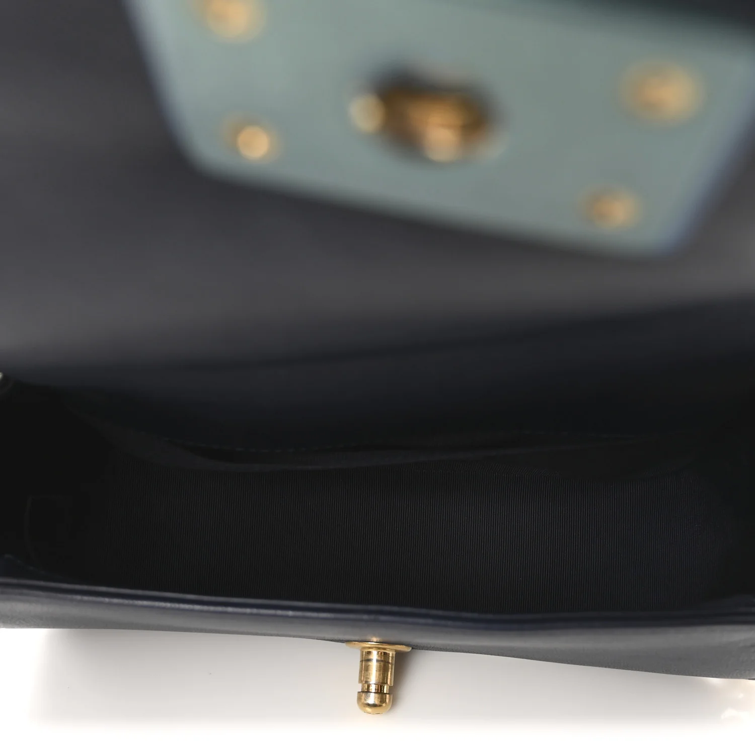 Sheepskin Braided Small Boy Reverso Flap Navy