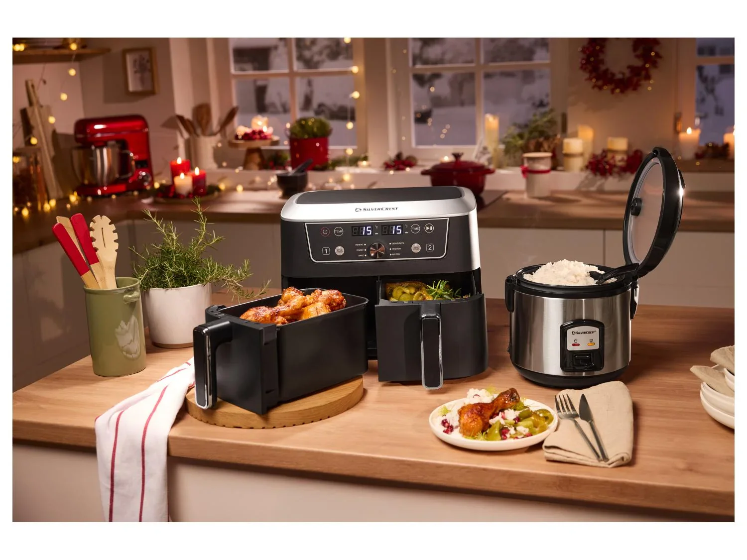 SILVERCREST Friteuse  air chaud double SHFDD 2600 B2