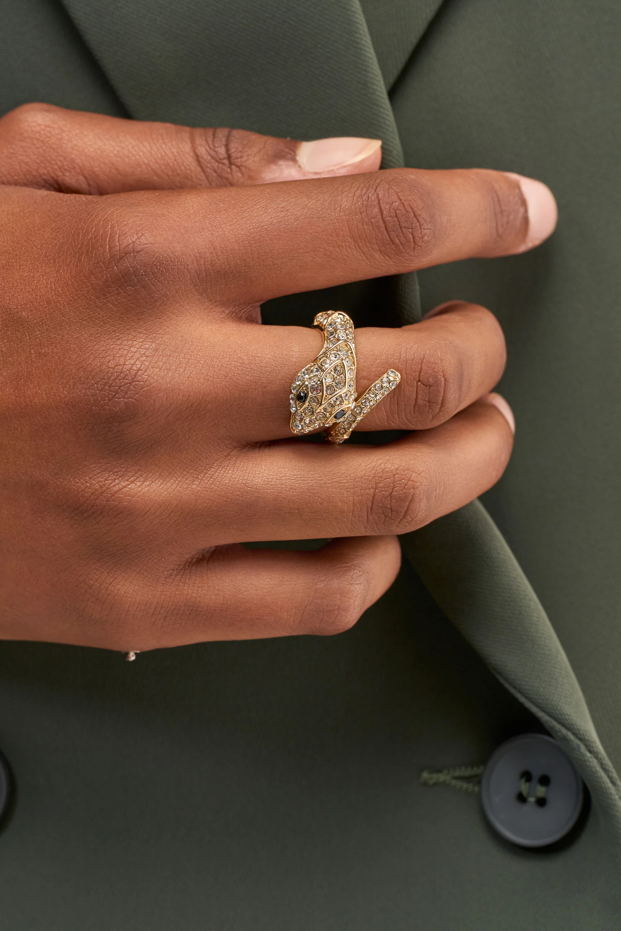 WRAPPED AROUND YOUR FINGER SNAKE RING - Akira Store