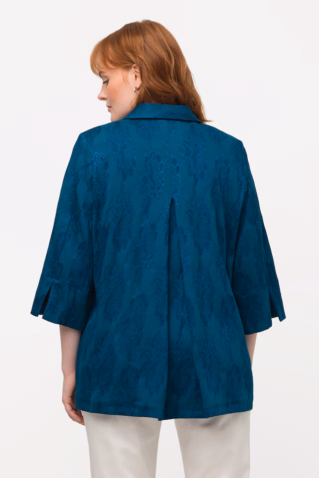 3/4 Sleeve Jacquard Jacket