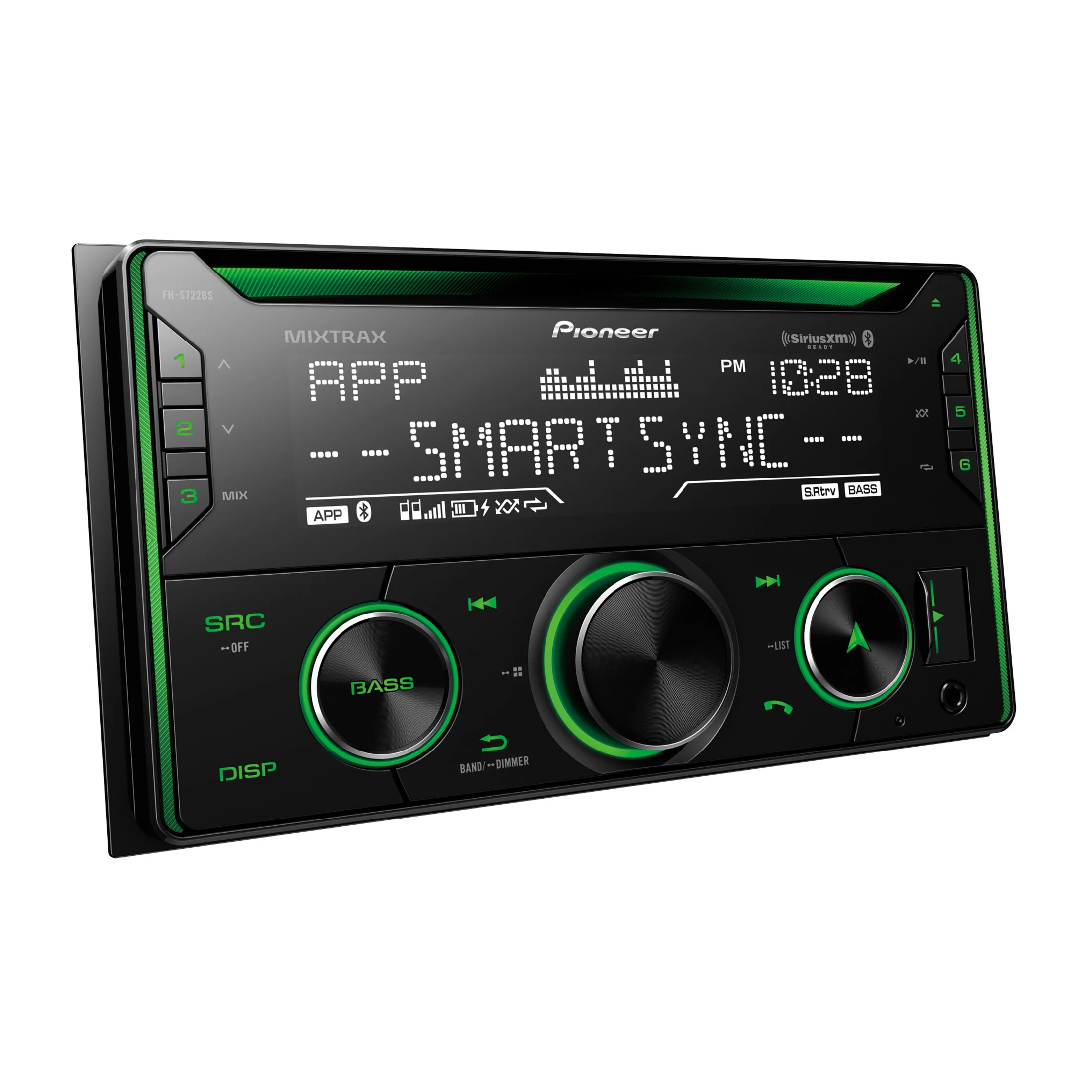 Pioneer FH - S722BS CD Audio Receiver with Enhanced Audio Functions, Pioneer Smart Sync App Compatibil