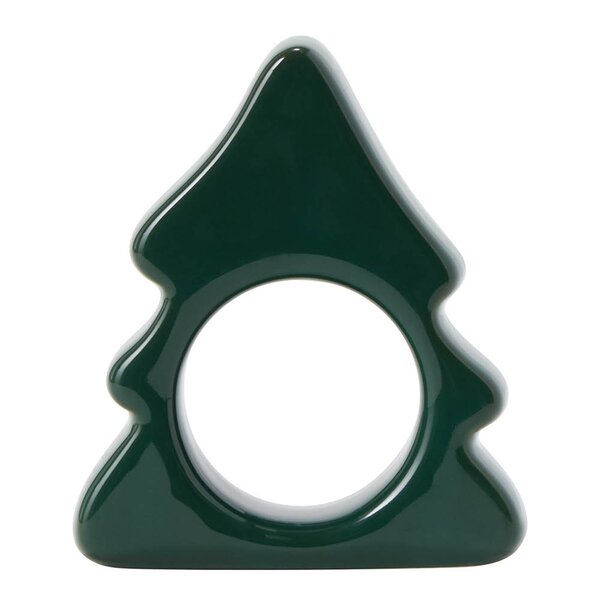 Tree serviettring 7x8 cm grønn