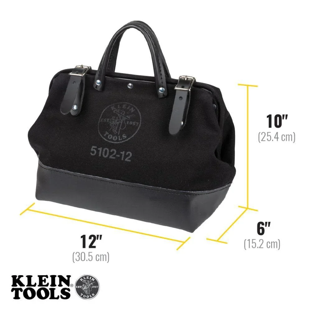 Klein Tools 12In Canvas Tool Bag Black