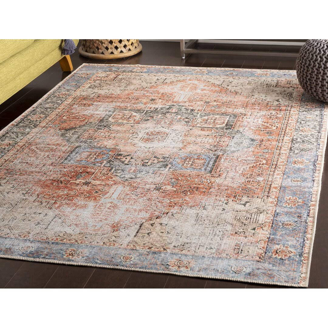 Mya Oriental Brown/Tan/Ivory Area Rug Rug Size: Rectangle 5'3