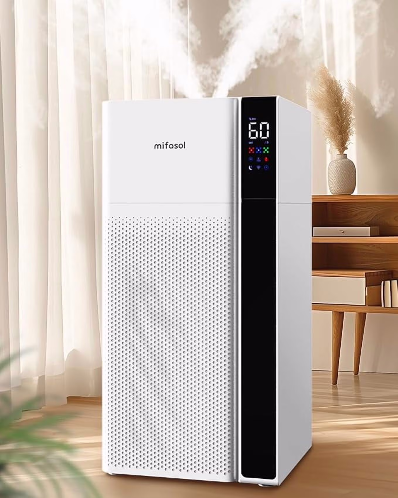 Warm and Cool Mist Humidifier Large Room, 5.3Gal/20L Whole House Humidifiers for Home, Top Fill, Black(Black/19.97 in/5.3 gal) - Image 3