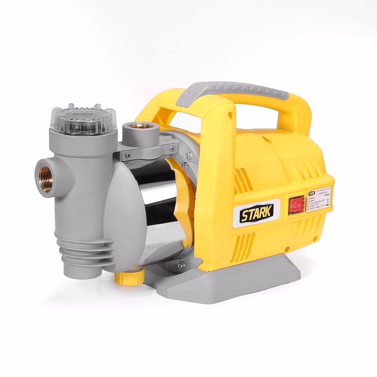 XtremepowerUS 1.6HP Portable Shallow Well Pump, 1268 GPH 120V With Controller, Stainless Steel, For Sprinkler, Irrigation, Garden, Lawn Water Transfer