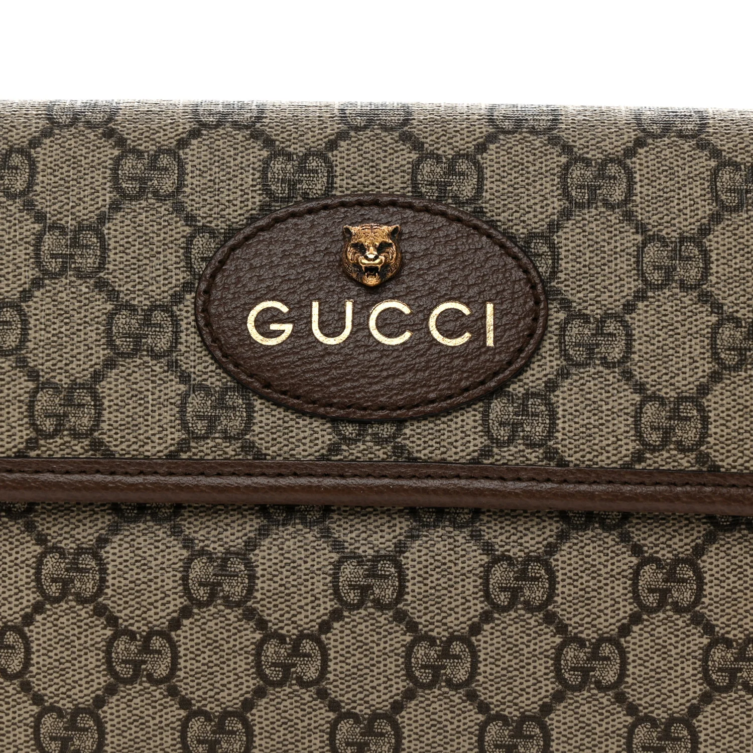 GG Supreme Monogram Neo Vintage Web Belt Bag Brown