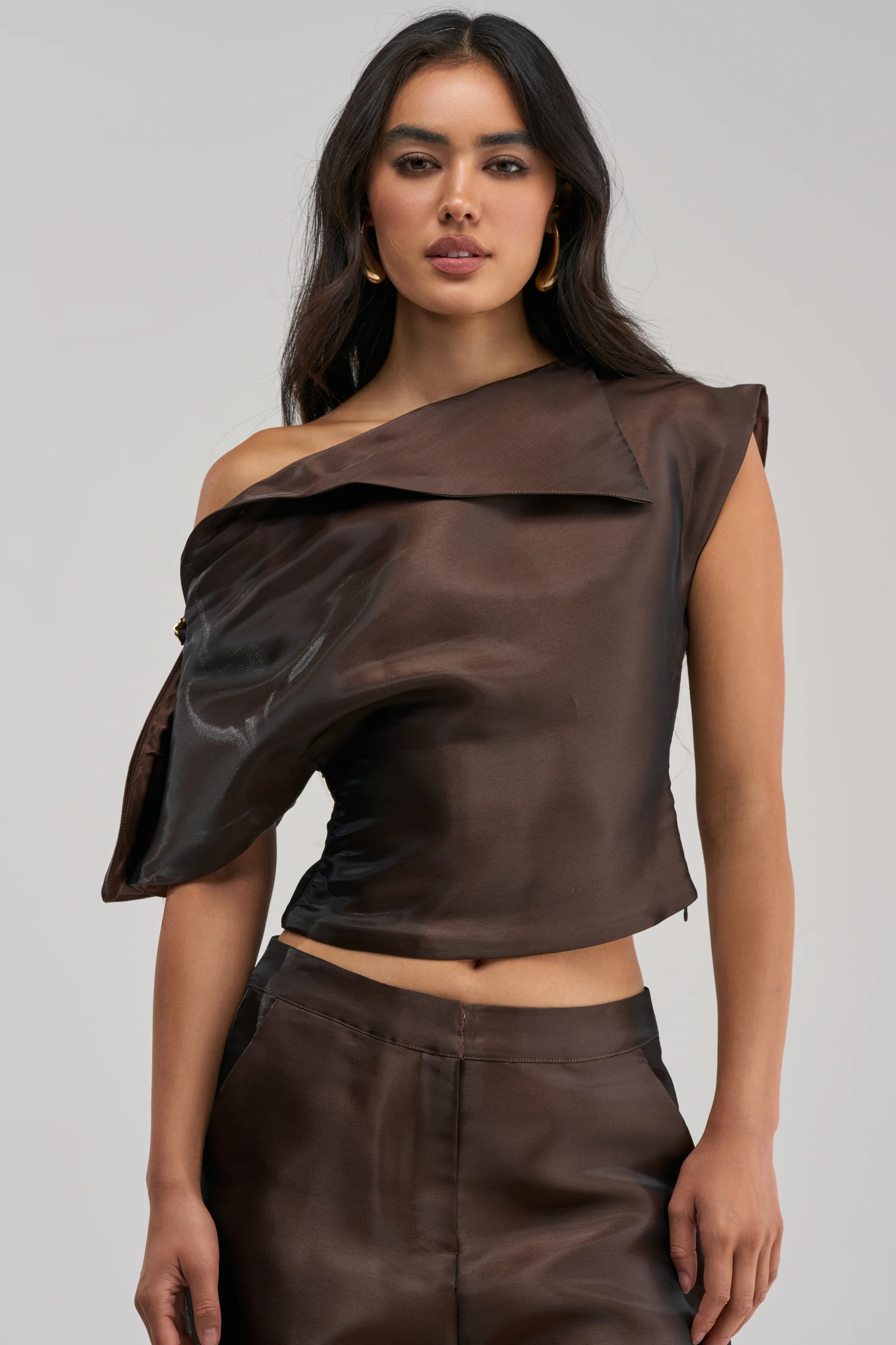 ON FIRE BLOUSE IN BROWN - Akira Store
