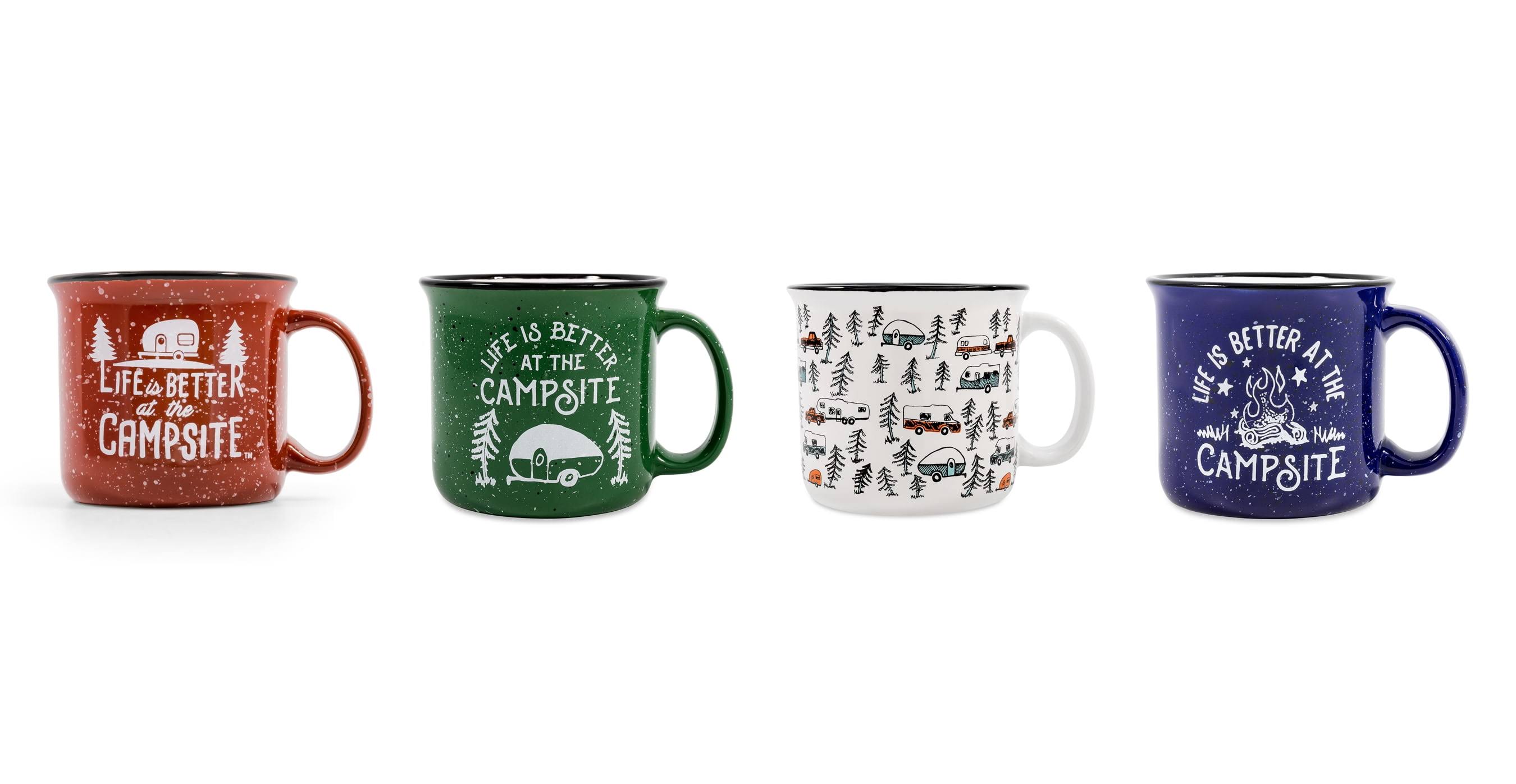 Camco Mugs Assorted Colors 4pk 14oz