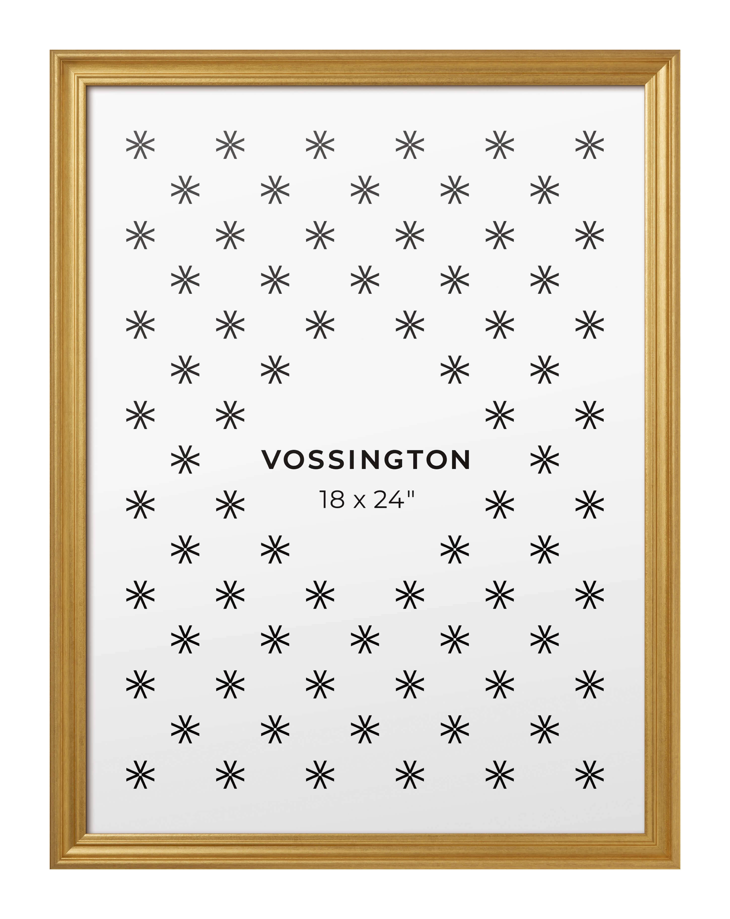 Vossington Decorative 18x24 Gold Frame - Ornate Picture Frame for Wall - Fits 1 Photo, Poster, or Art Print - 18 x 24 - Baroque, Victorian, Vintage