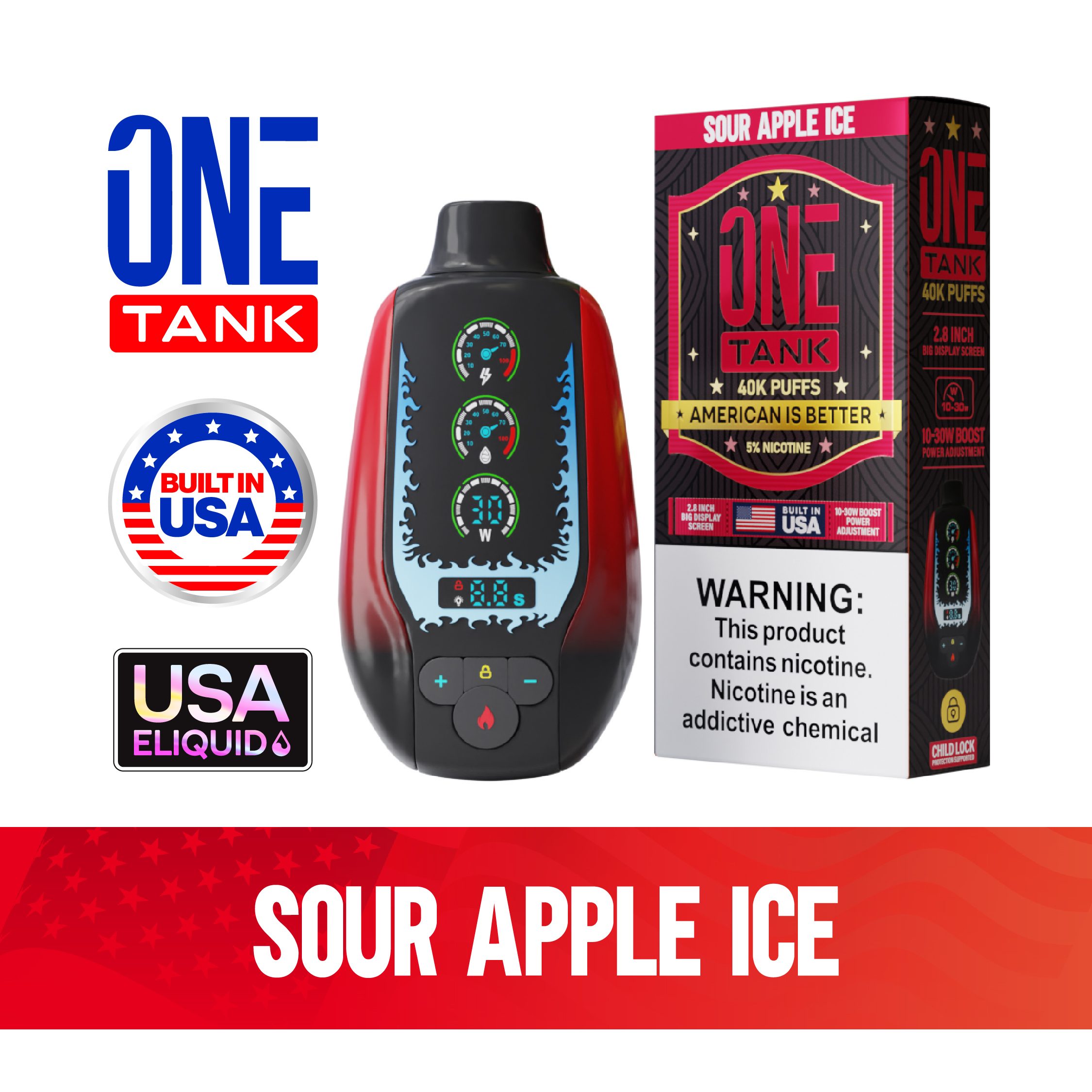 ONE TANK 40K Rechargeable Disposable Vape