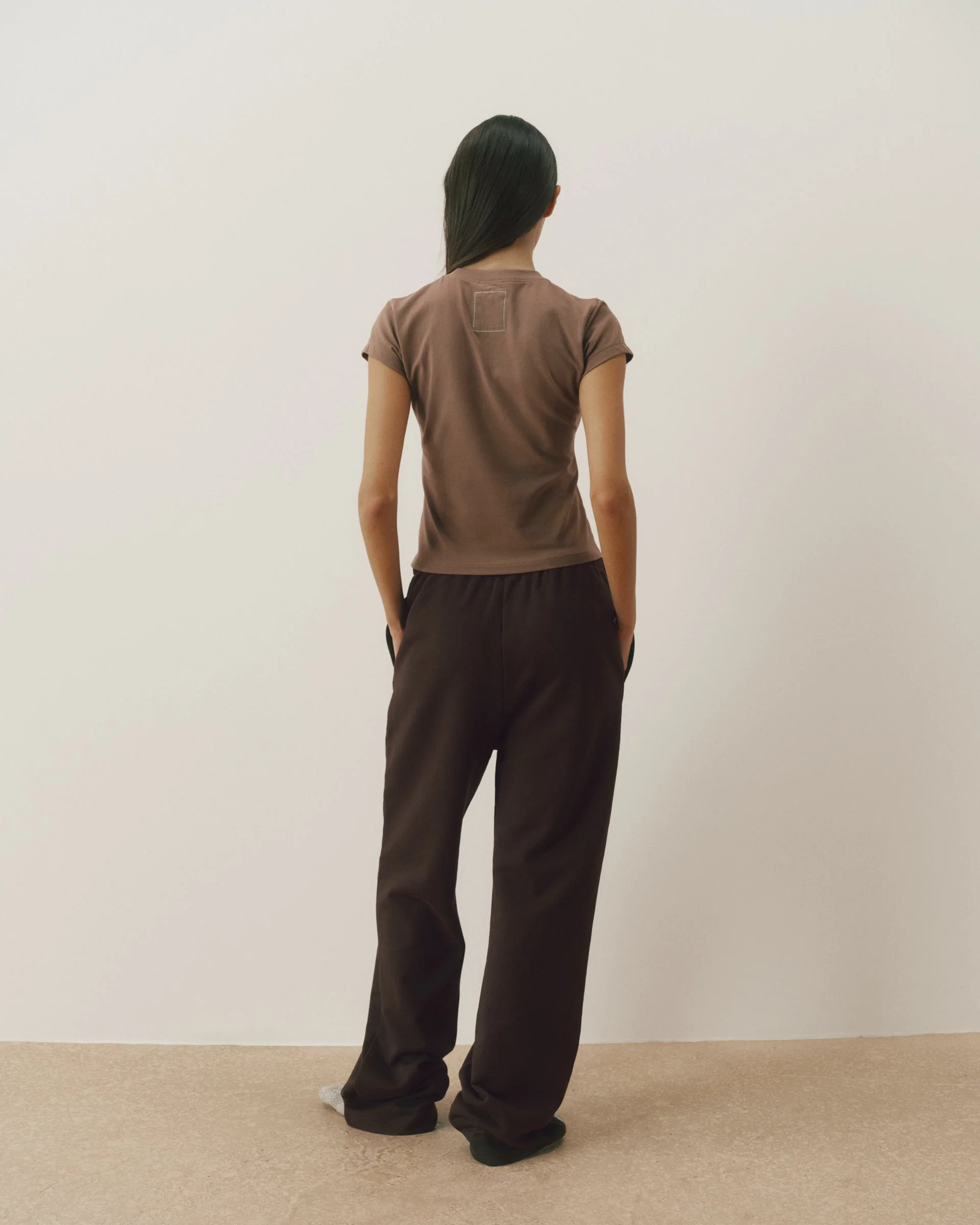 Le Mode De Vie Straight Leg Sweatpants - Coffee Bean/Airy Blue