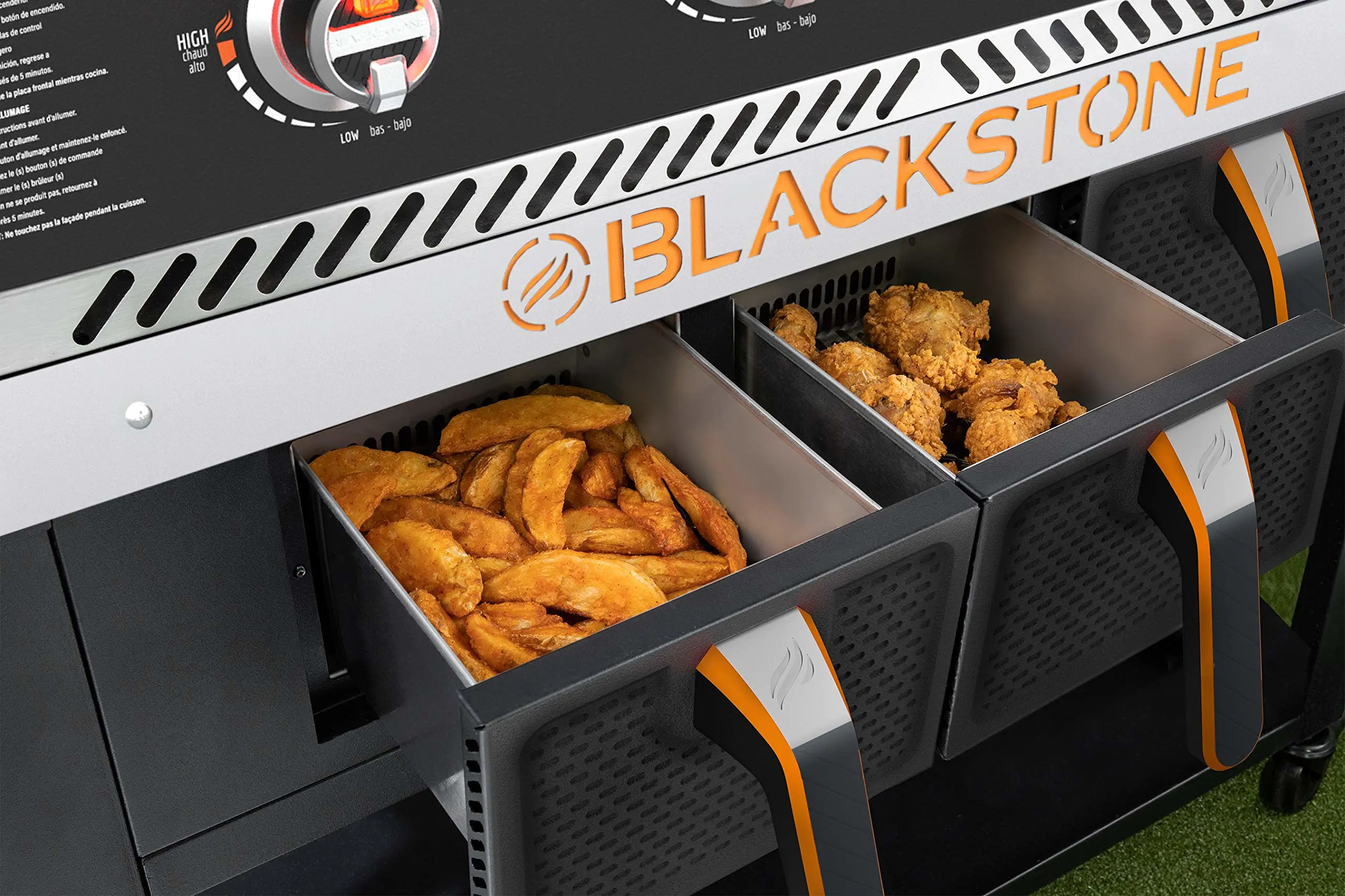 Four combiné Blackstone 4 brûleurs et friteuse à air chaud - 91 cm (36 pouces)
