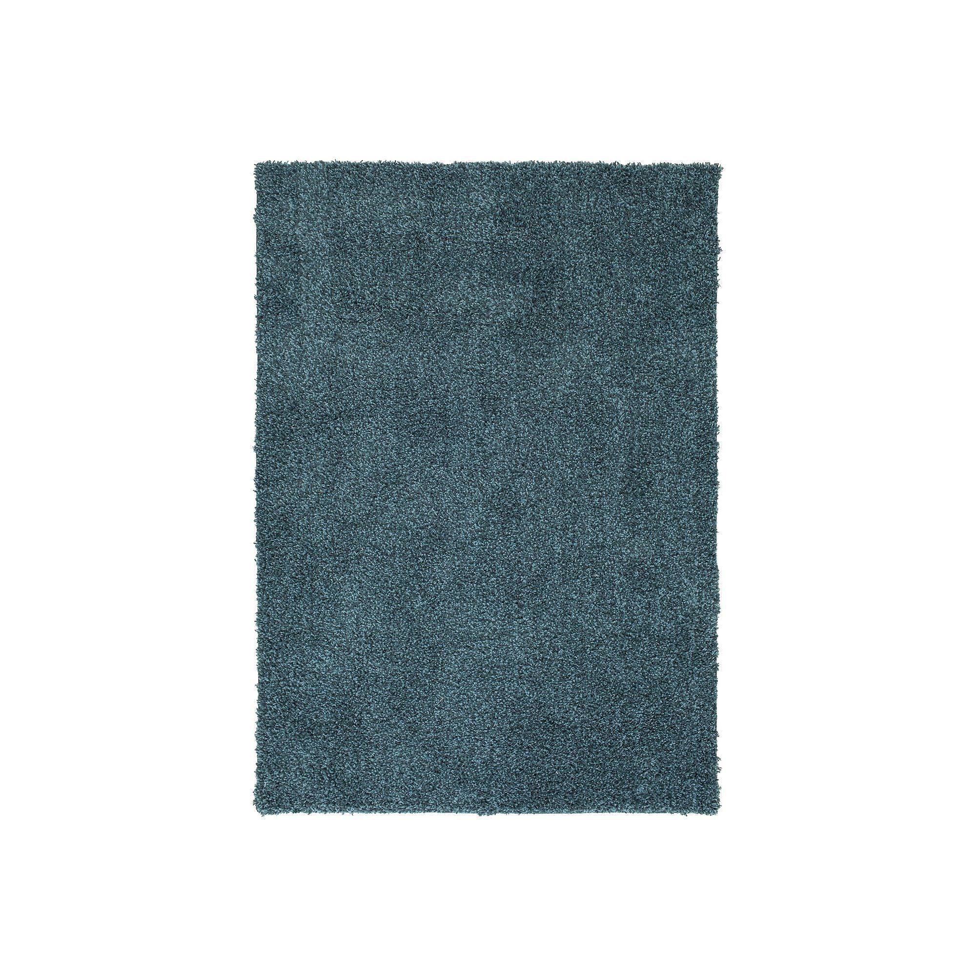 The Big One Solid Shag Rug Blue 5x7 ft