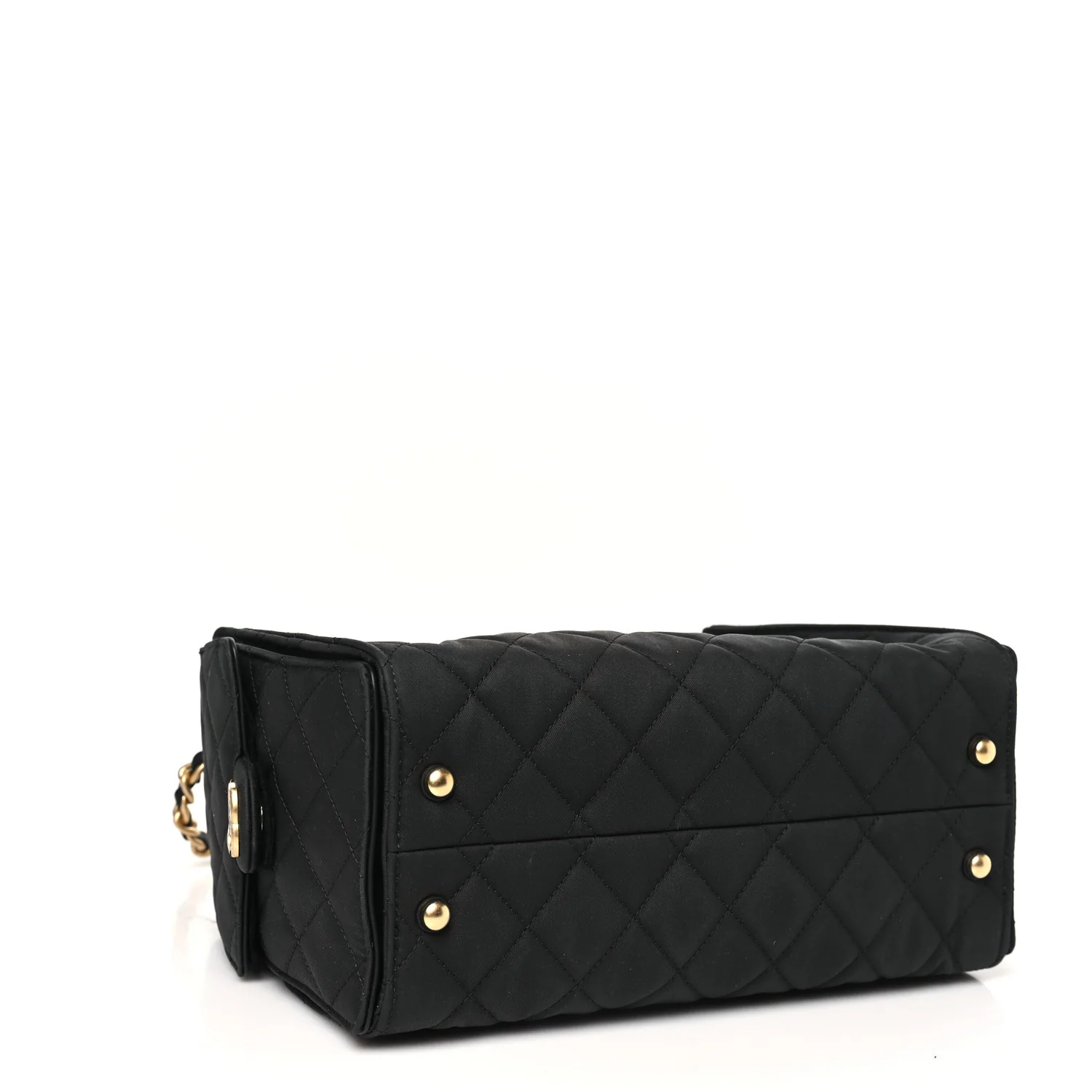 Canvas Quilted Small Chanel 25 Handbag Black