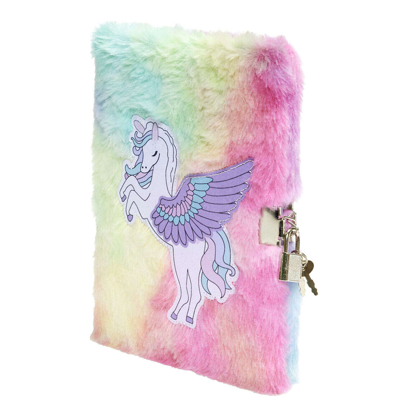 Carnet de note aspect peluche 14,8x21cm - 2 modèles licorne ou arc-en-ciel