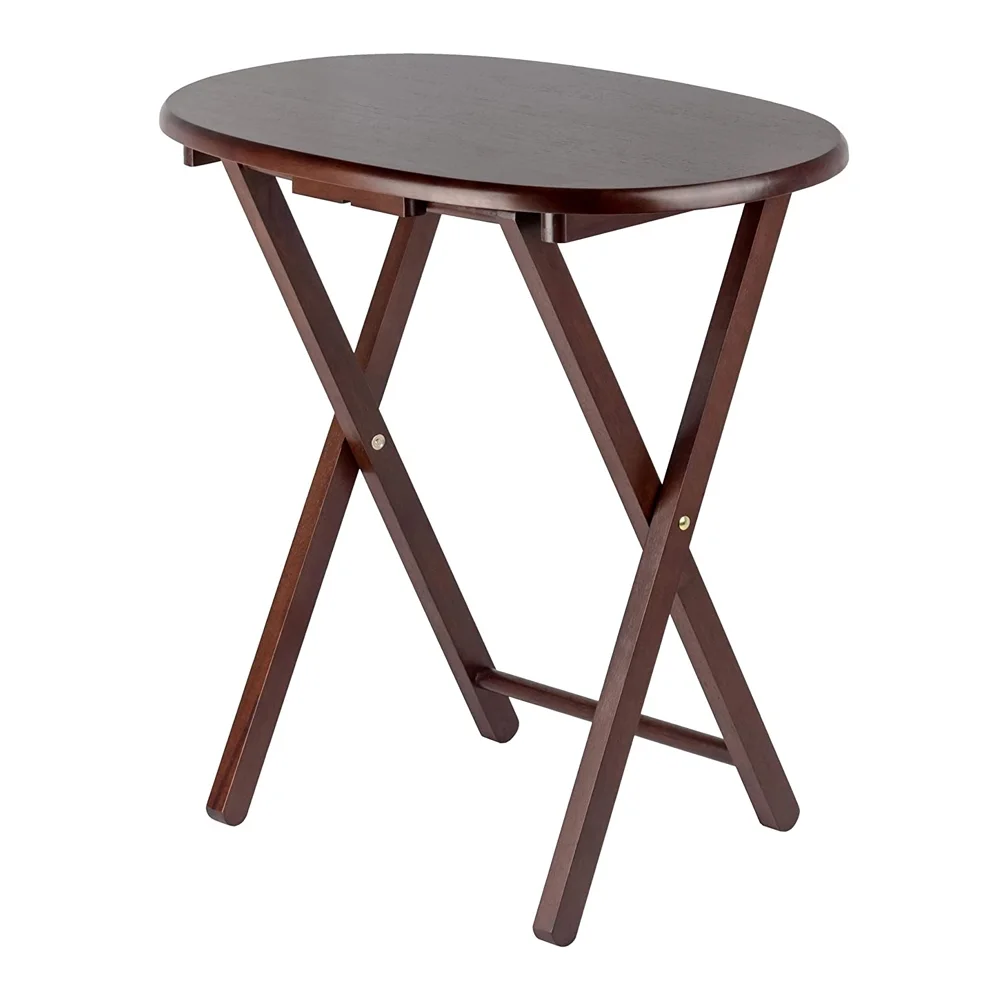 Nathan 5-Piece Snack Table Set, Oval Tops, Cappuccino Finish(Cappuccino) - Image 3
