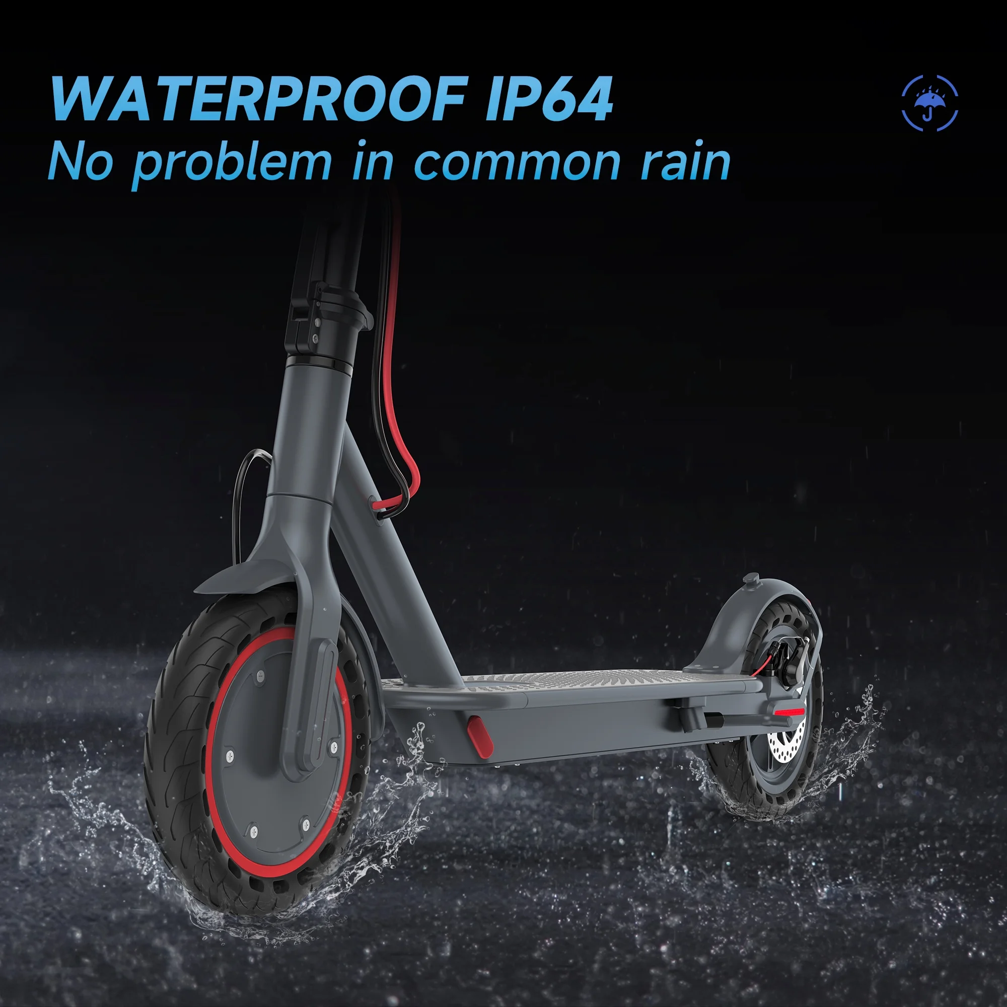 J078 Electric Scooter for Men and Women 8.5" Solid Tire 19mph Power by 350W Motor Max 21 mile Range Folding Commuting E Scooter - Image 8
