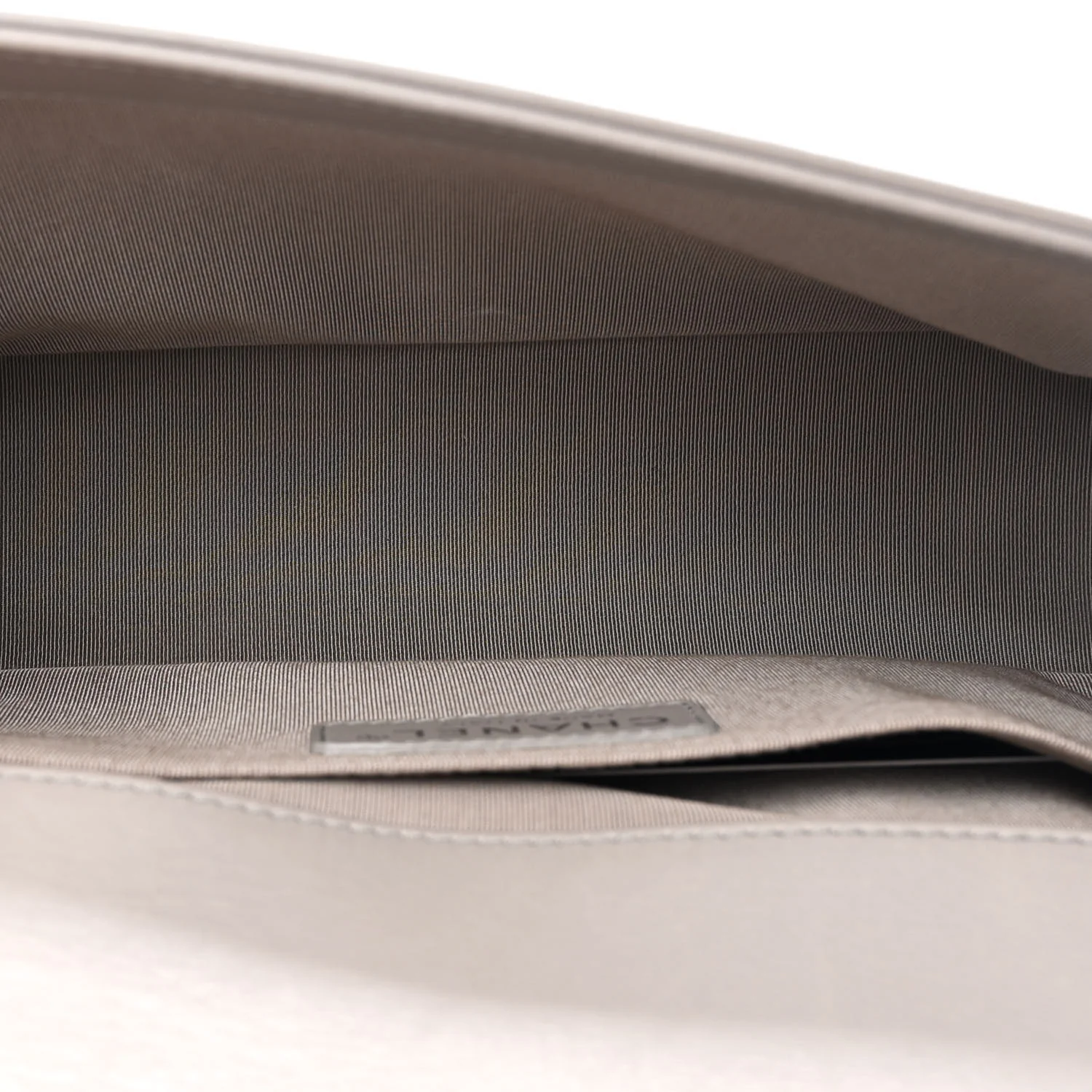 Calfskin Quilted Medium Boy Flap Grey