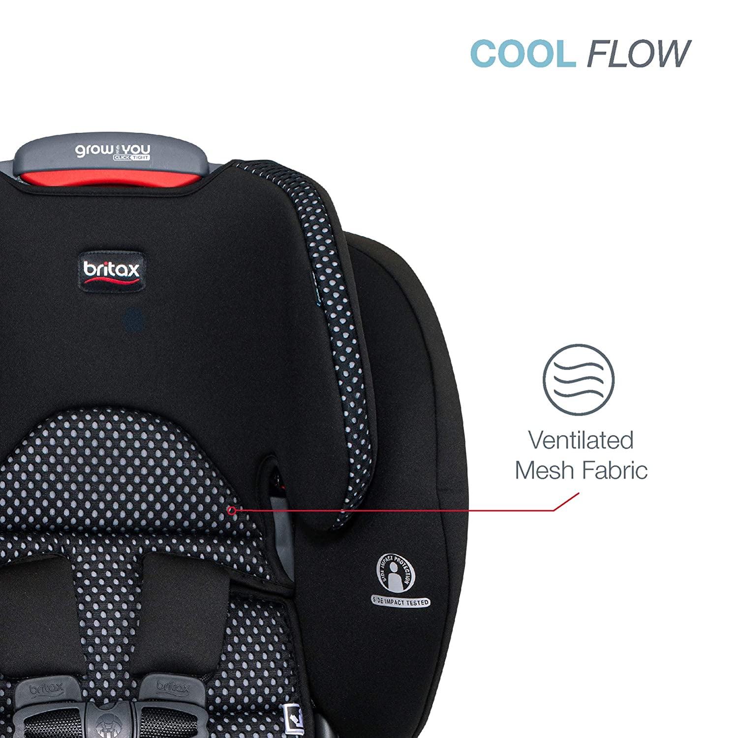 Britax Grow with You Clicktight Harness - 2 - Booster Car Seat. 2 - in - 1 High Back Booster. Cool Flow Grey