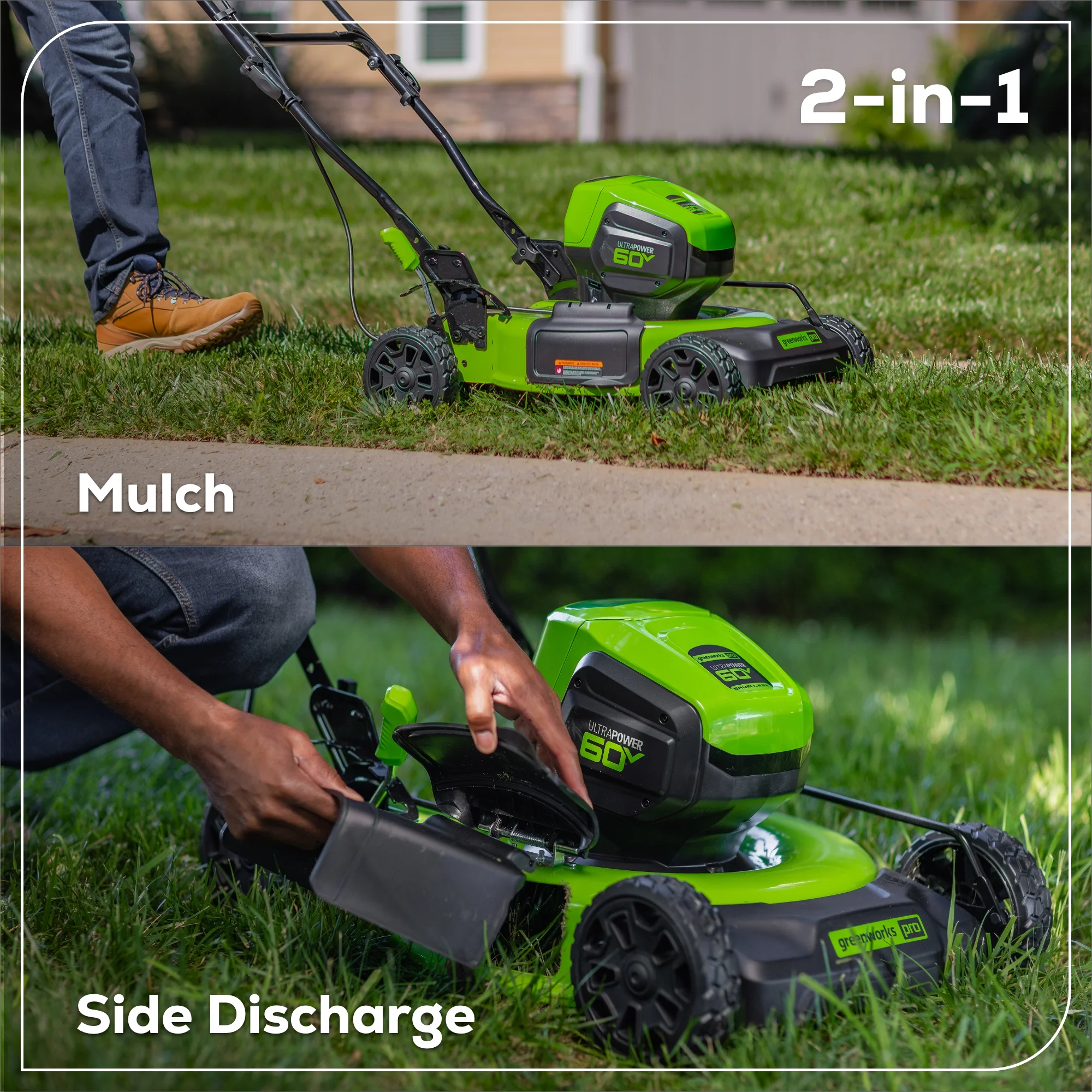 60V 19" Cordless Battery Push Lawn Mower with 5.0Ah Battery Charger 2531802 - Image 6