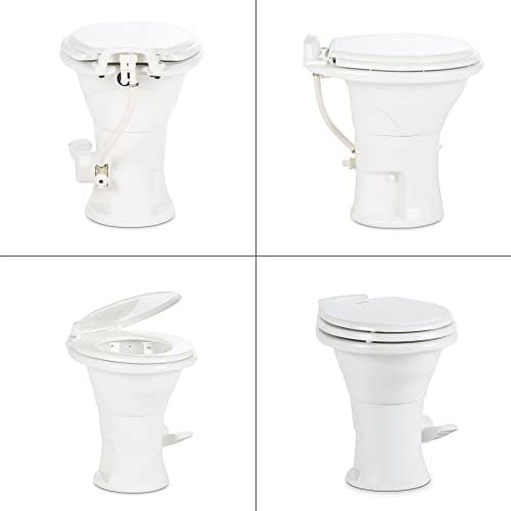 310 Standard Toilet White. Oblong Shape. Lightweight and Efficient with Pressure-Enhanced PowerFlush and Slow Close Seat Cover Perfect for Modern RVs - Image 3