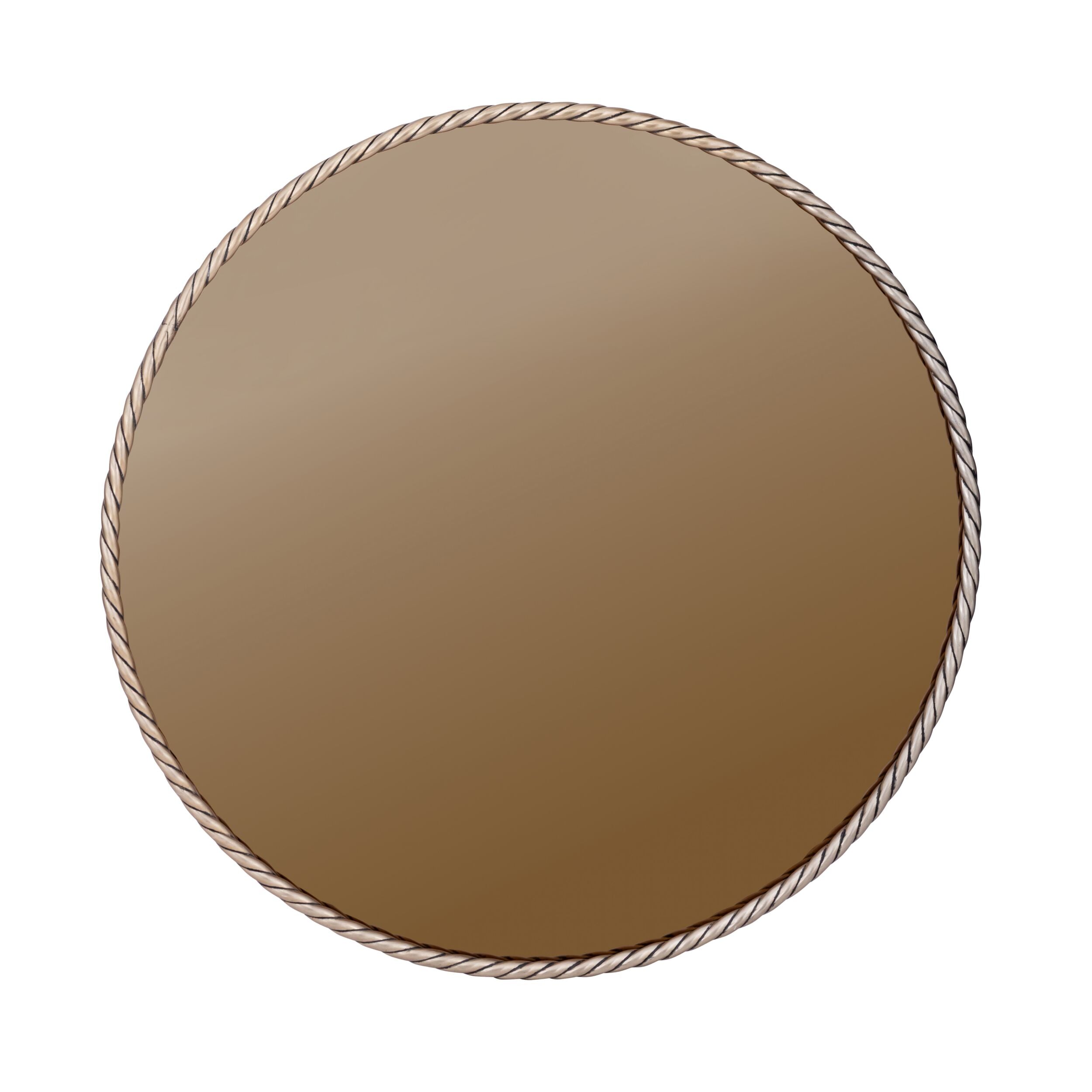 Nautilus Round Metal Mirror Brass 75cm