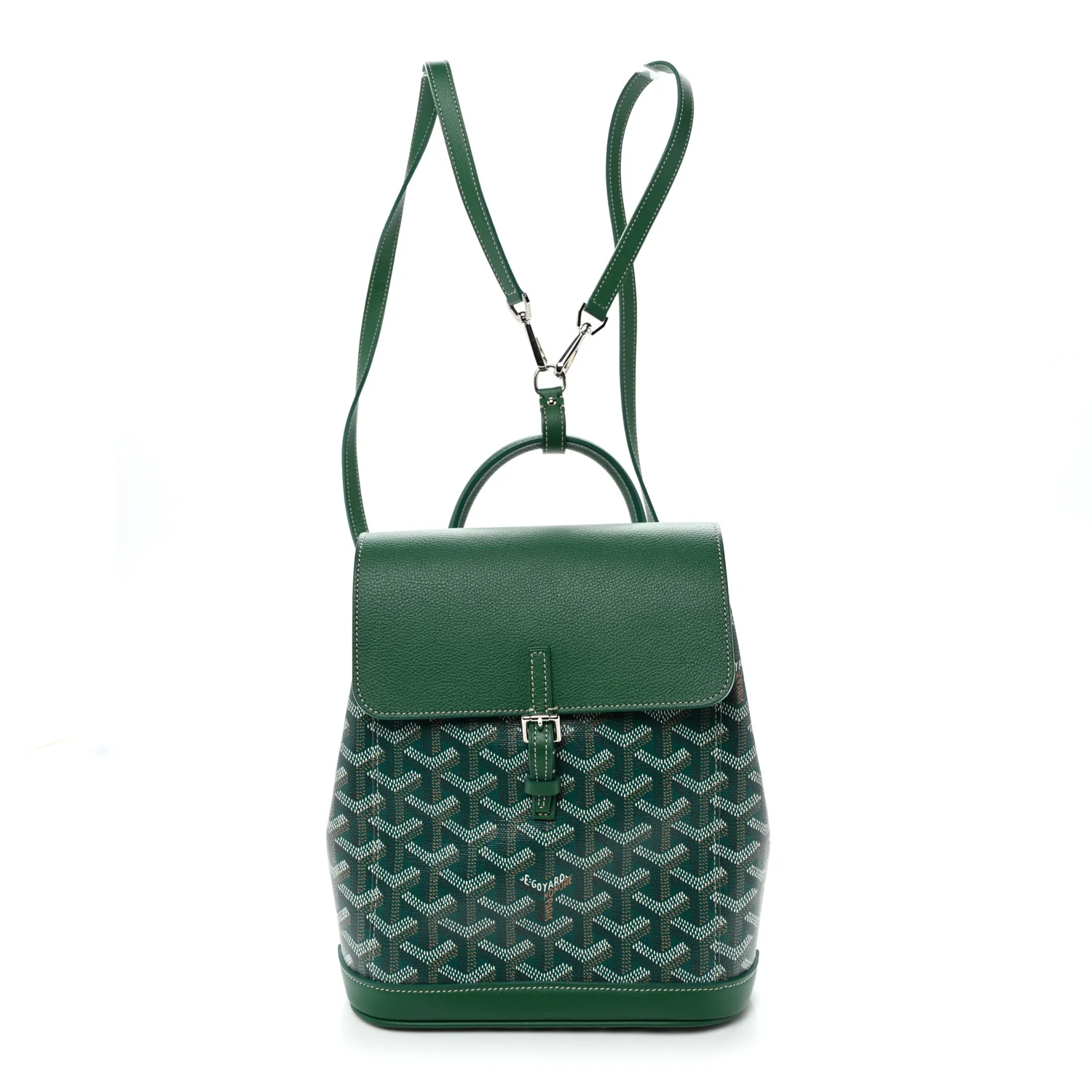 Goyardine Calfskin Mini Alpin Backpack Green