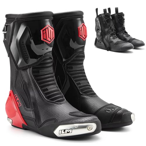 ILM Motorcycle Racing Boots Sport Footwear CE Protective Gear Model BRC1