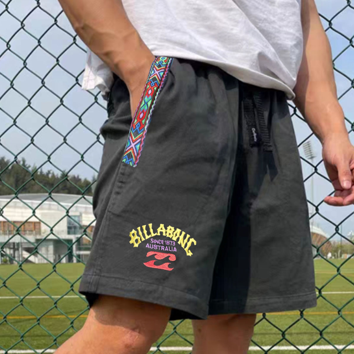Short de surf unisexe vintage de vacances