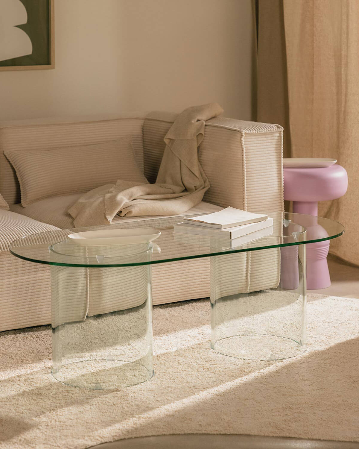Kilhe Pana Gruesa - Sofá Modular de 3 Piezas Esquinero con 2 Sillones de Pana Gruesa Kilhe