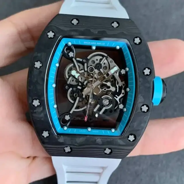Richard Mille RM055 KV Factory Carbon Fiber Rubber Strap