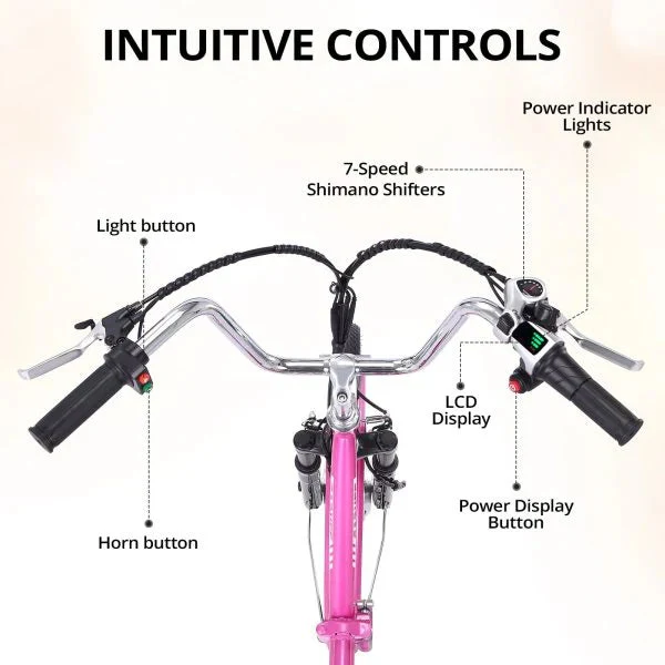 Electric Tricycle for Adults, 7 Speeds Folding Electric Trike, 24 Inch 3 Wheel Motorized Bicycle w/ 36V 10AH Removable Battery, E Trikes…