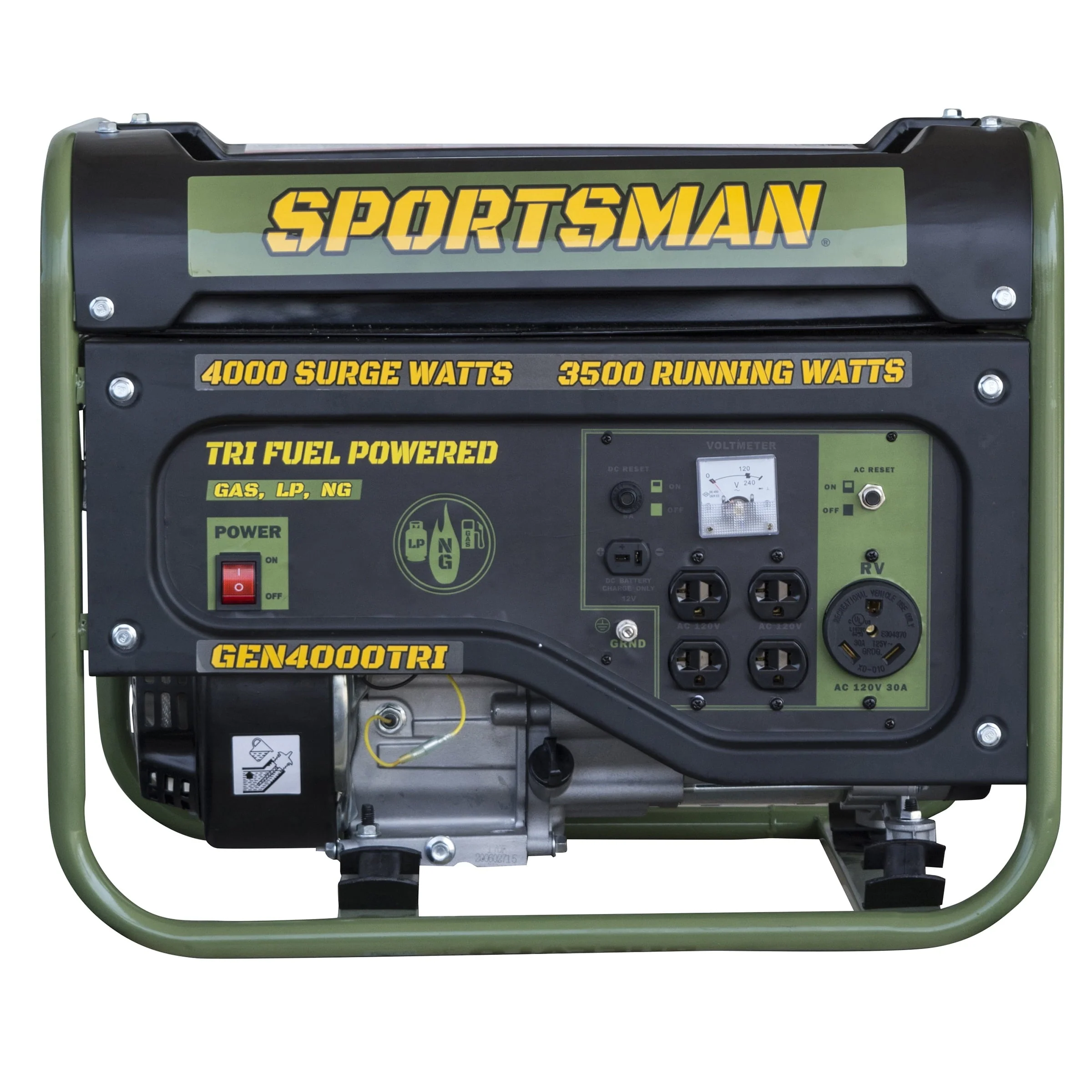 4000 Surge Watts Portable Tri Fuel Generator - Image 8