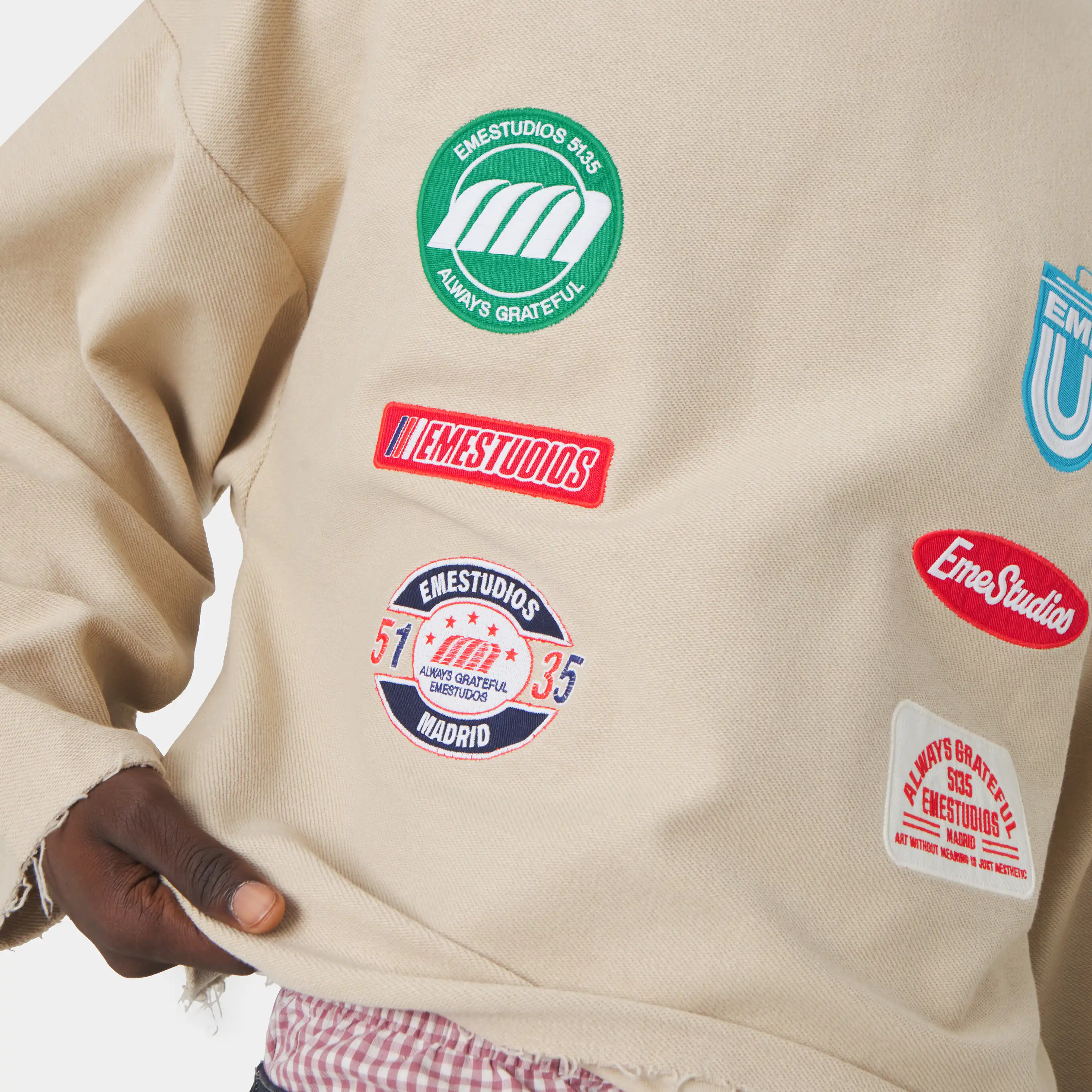 Patches Sand Oversized Crewneck