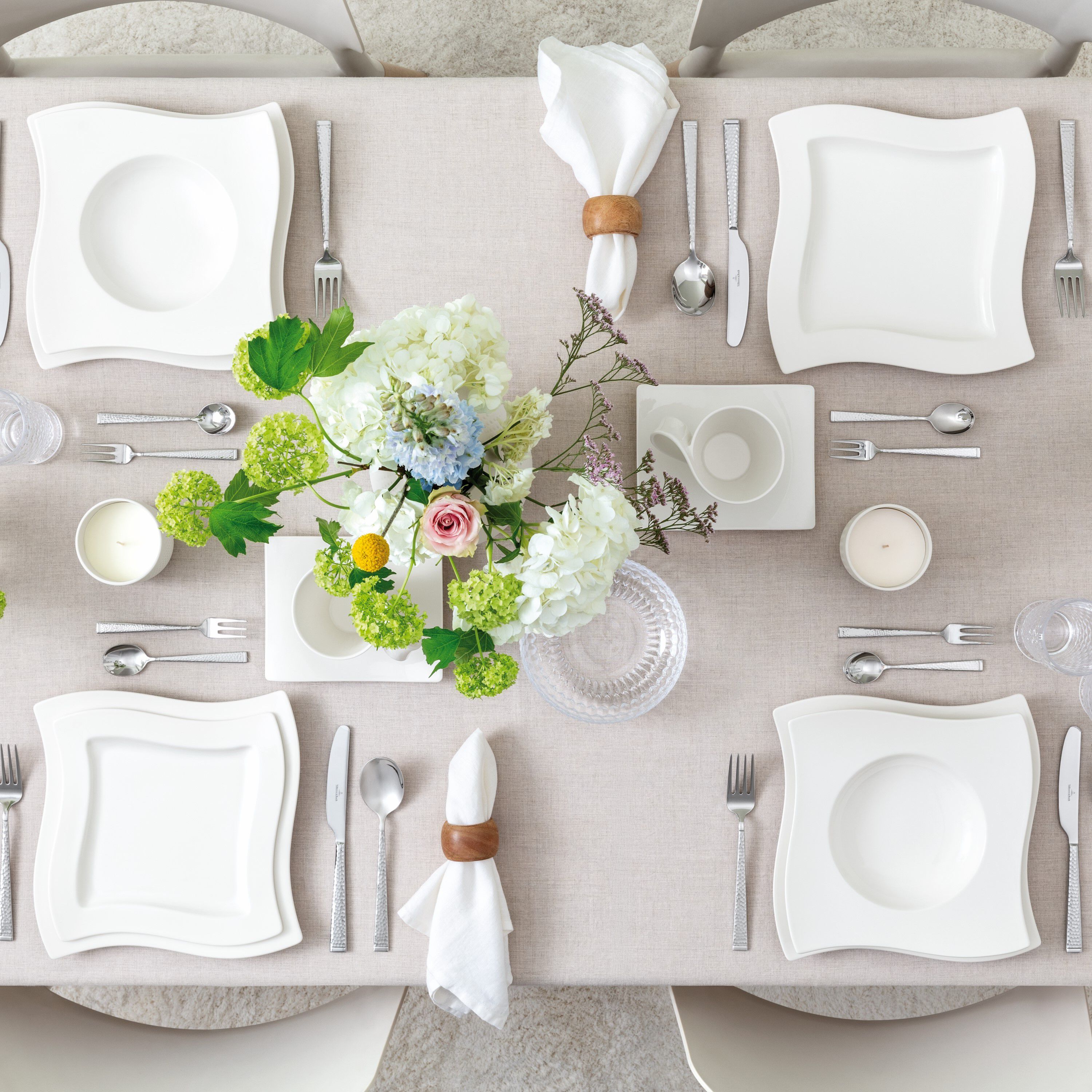 NewWave Dinner plate - White, 10.7'' x 10.7'', Premium Porcelain