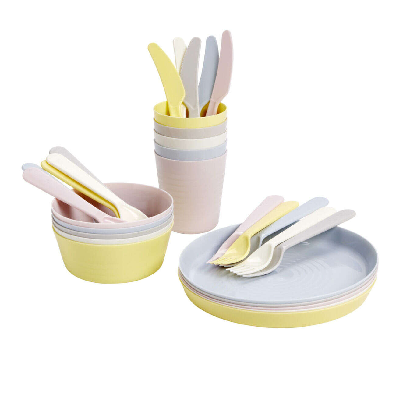 Couvert à pique-nique 5 personnes L9cm (15 pièces)