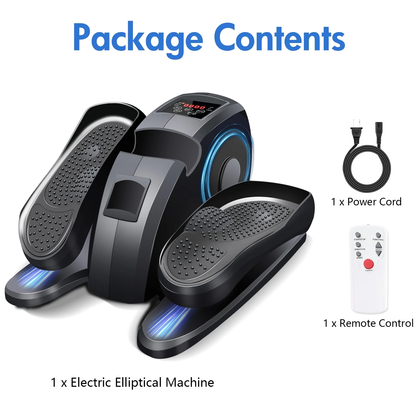 Under Desk Elliptical, Electric Seated Foot Leg Pedal Exerciser While Sitting for Seniors(Type-A Black) - Image 10