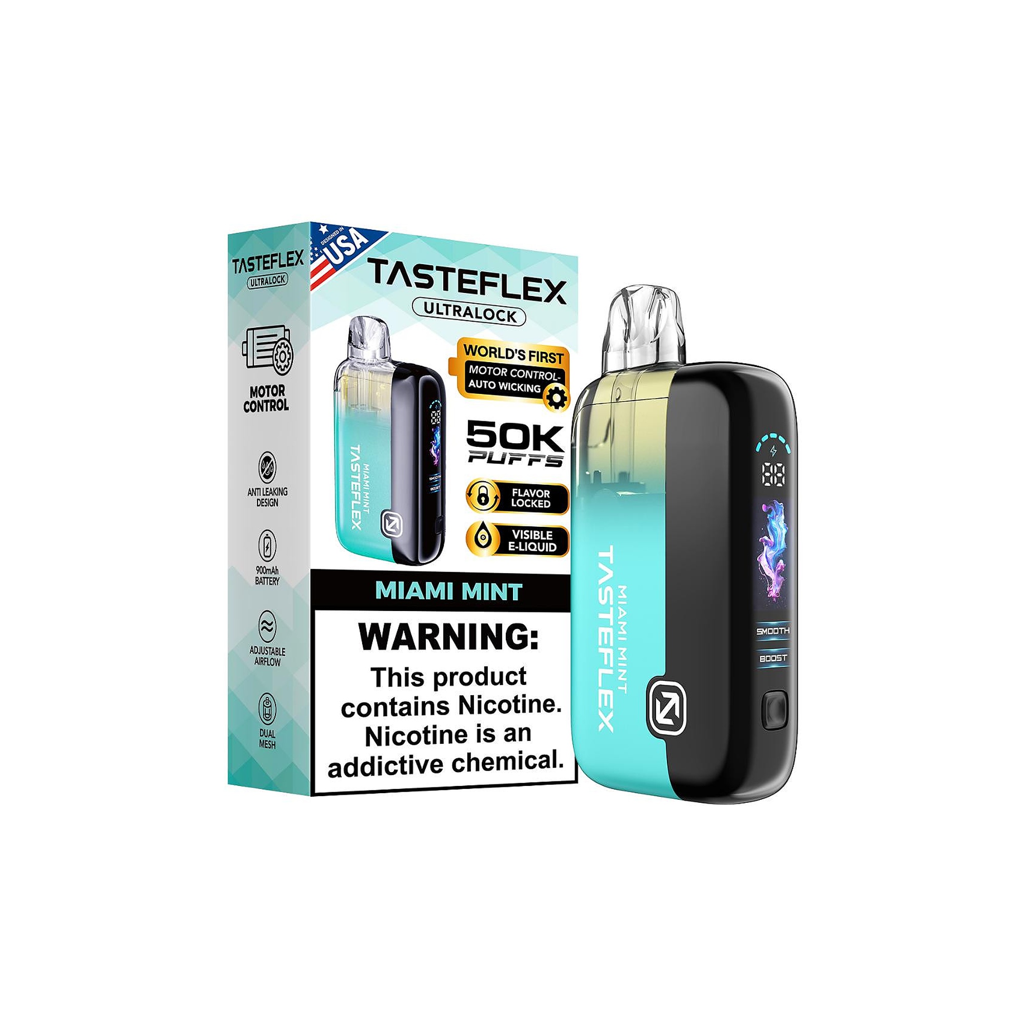 TasteFlex UltraLock 50K Disposable Vape - Miami Mint