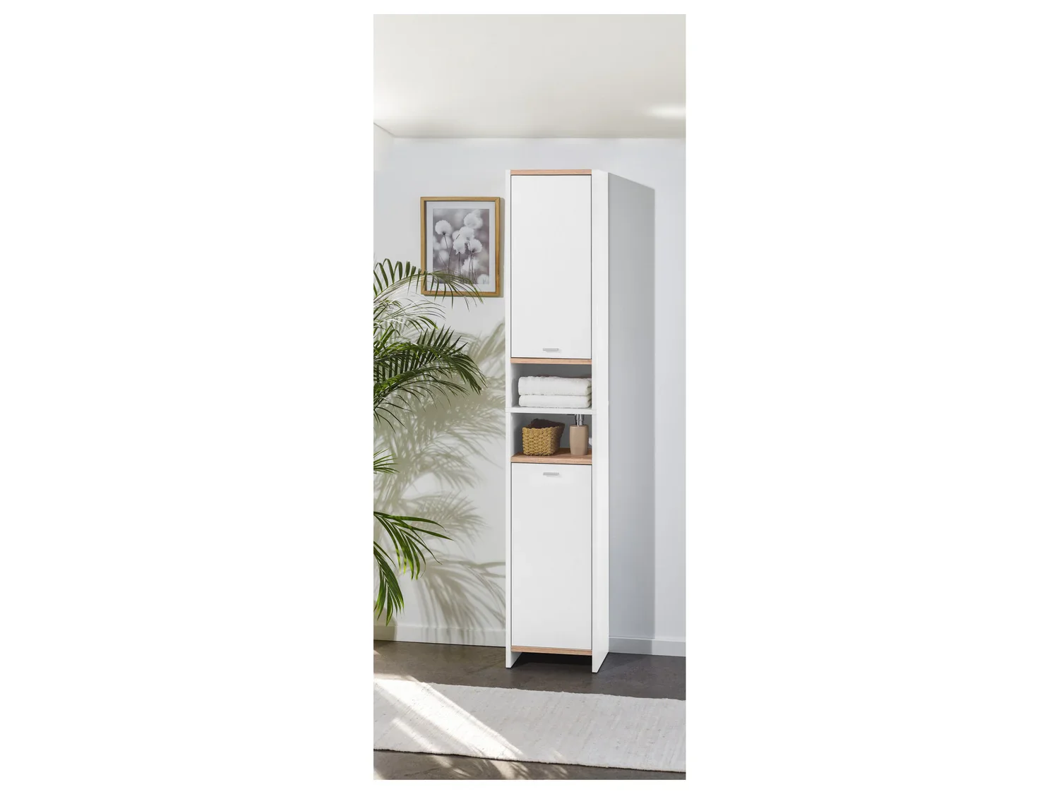 LIVARNO home Colonne de salle de bains, 32 x 180,5 x 28 cm, blanc