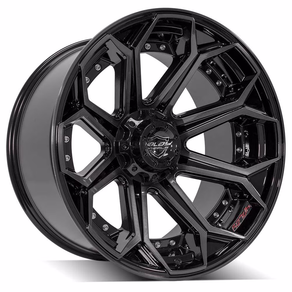 22x10 Wheel for Chevy-GMC 4P08 Brushed Black Rim Fits select: 2011-2022 CHEVROLET SILVERADO, 2011-2022 GMC SIERRA