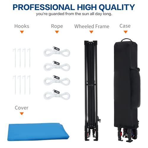 10x10ft 1-Person Easy Setup Pop Up Canopy Tent with Vented Roof