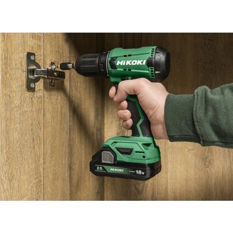 Hikoki – Perceuse-visseuse sans fil 18V avec 2 batteries 2.0Ah – Moteur Brushless compact – Couple 50Nm pour perçage bois et métal – Coffret de transport — vue 2