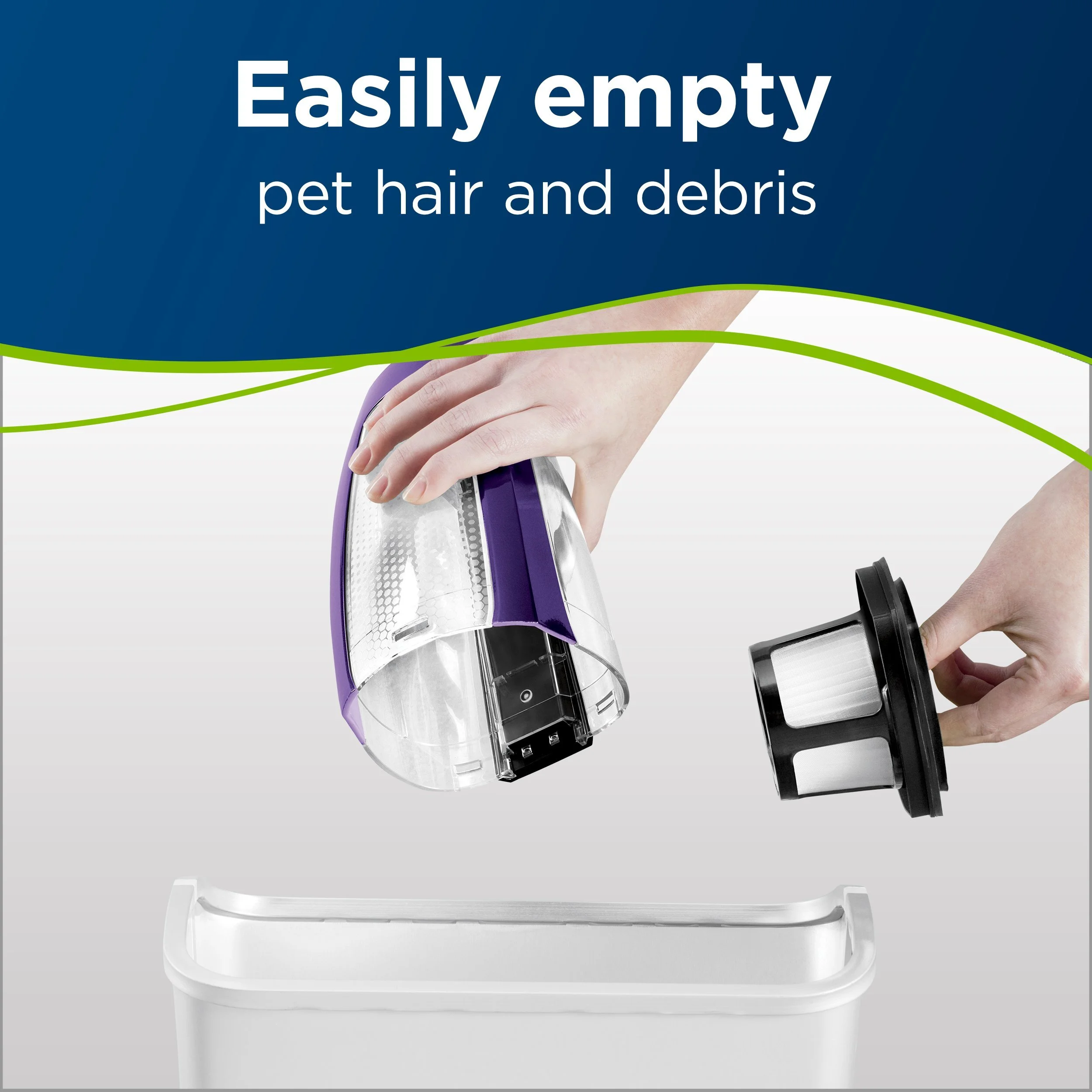 Pet Hair Eraser Lithium Ion Cordless Hand Vacuum, Purple, 2390A - Image 2