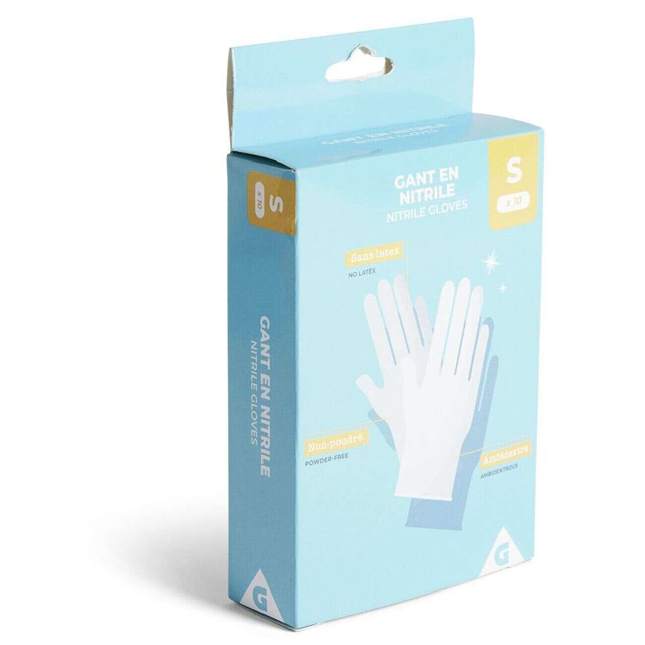 Gants en nitrile taille S x10 bleu