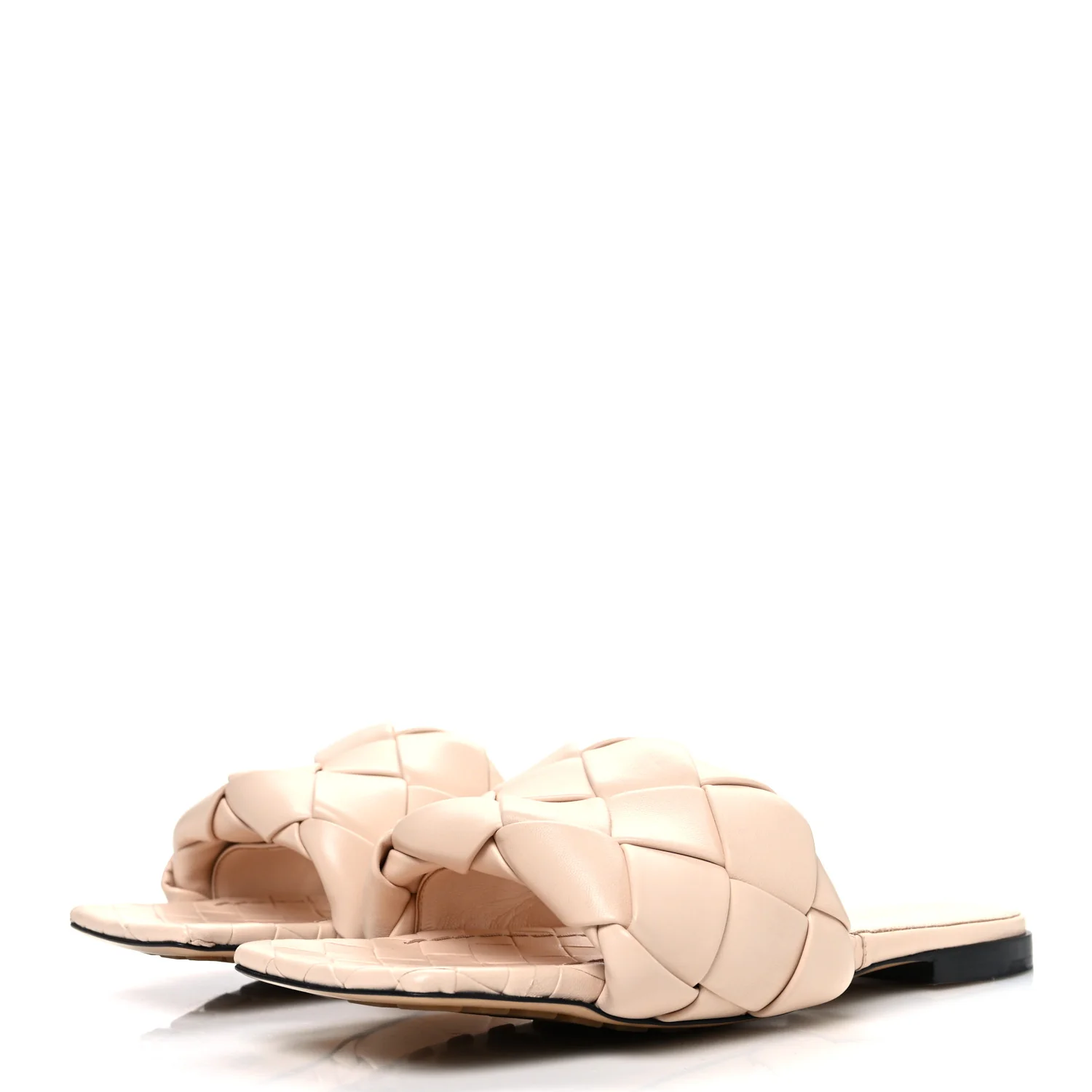 Nappa Maxi Intrecciato Lido Flat Sandals 40 Bandage