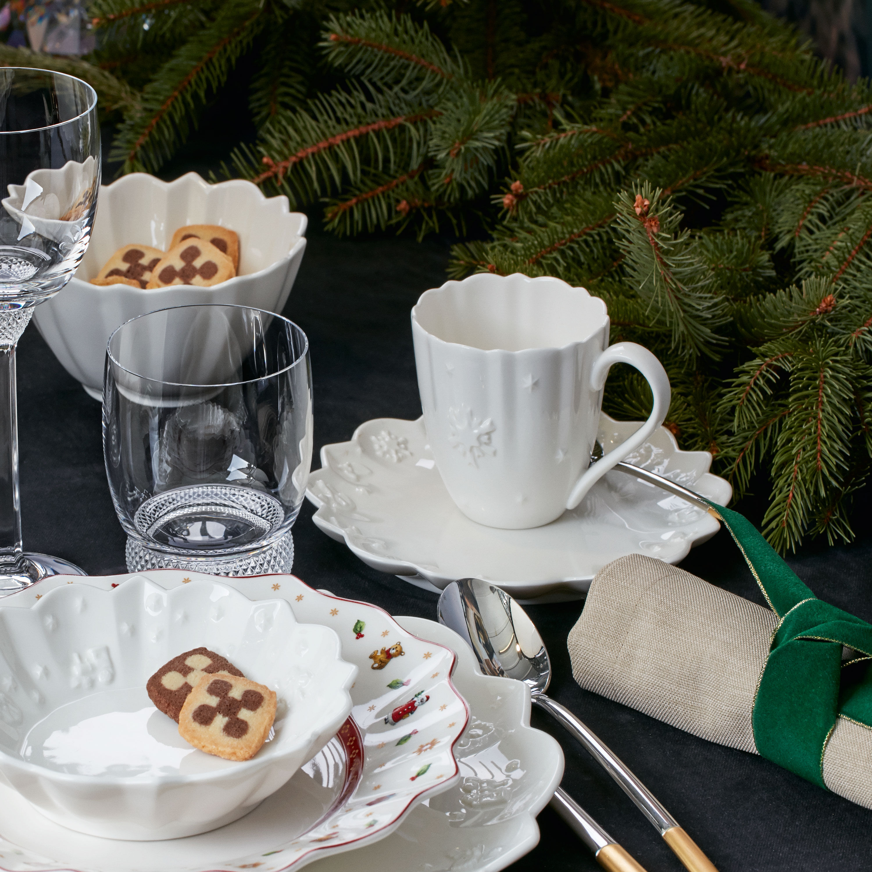 Toy's Delight Royal Classic Coffee cup saucer - White, 7.3'', Premium Porcelain