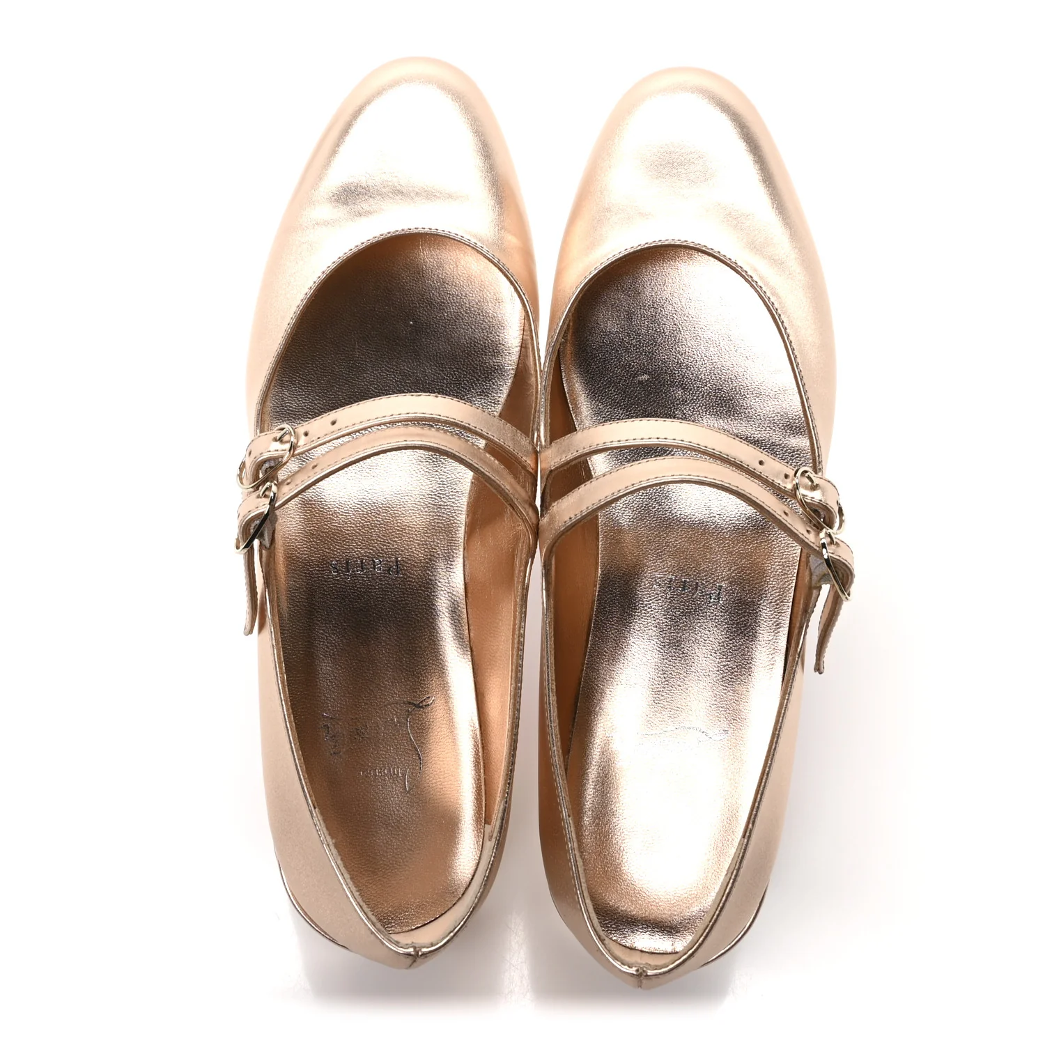 Calf Laminato Satin Sweet Jane Flats 37 Leche