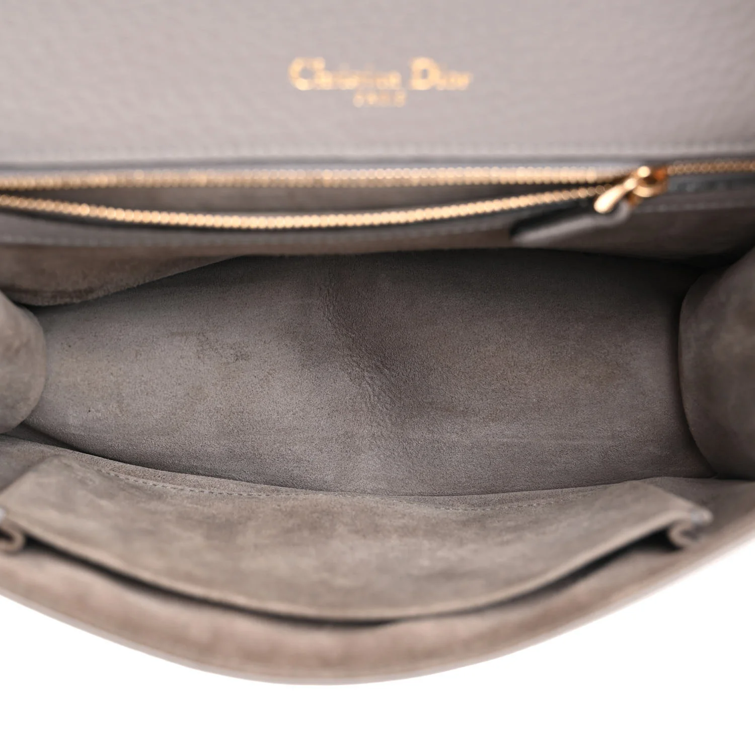 Grained Calfskin Medium Diorama Flap Bag Gris